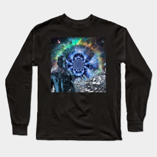 Cyborg in surreal space Long Sleeve T-Shirt